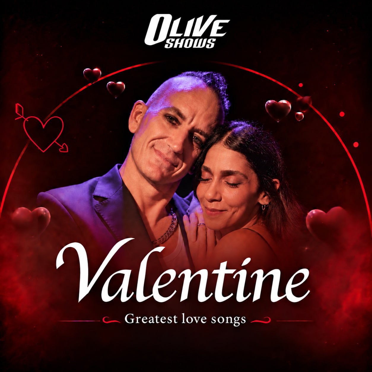 Olive Shows Valentine greatest love songs tribute poster